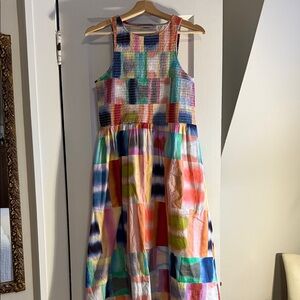 Colorful Patchwork Sleeveless Dress
